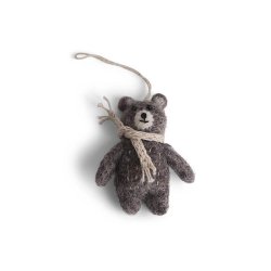 Mini Bear Brown w/Beige scarf 
