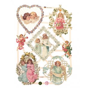 Glansbilleder 7353 med glimmer