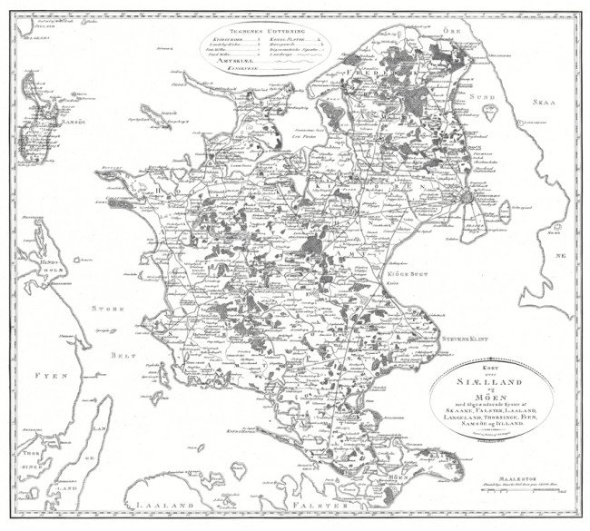 Historisk Kort Sjælland B - Historiske Kort - Holmmark & Co.