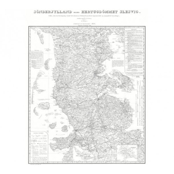  Historisk kort Jylland Syd