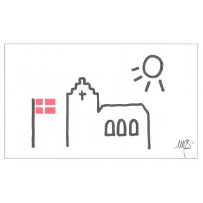 Lille kirkekort m/kuvert: KIRKE