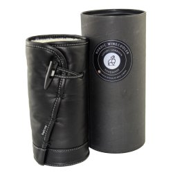 Eksklusiv winecooler i sort skind