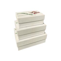 Pap boks, st / 3 stk. - Tulipan