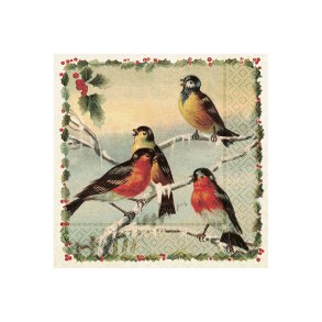 Frokostservietter - Julefugle (20stk.)