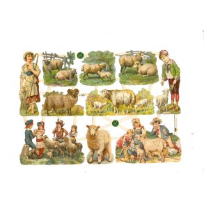 Glansbilleder 7405 med glimmer