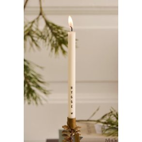 Kertelys med HYGGE skrift i gr, 5 stk.