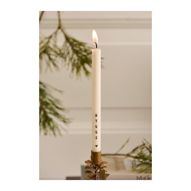 Kertelys med HYGGE skrift i gr, 5 stk.