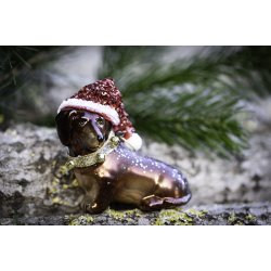 Juleophng gravhund m/hat H8cm