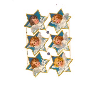 Glansbilleder 7439 med glimmer