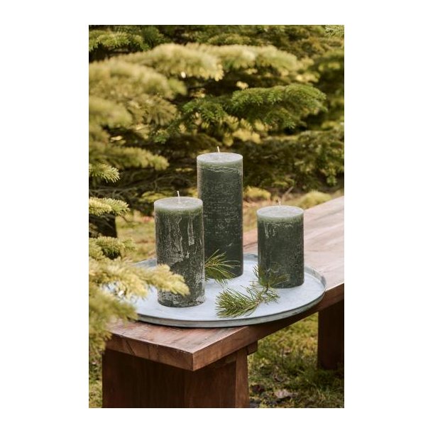 Rustiklys mosgrn 25 cm. hj