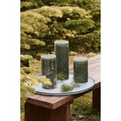 Rustiklys mosgrn 15 cm. hj