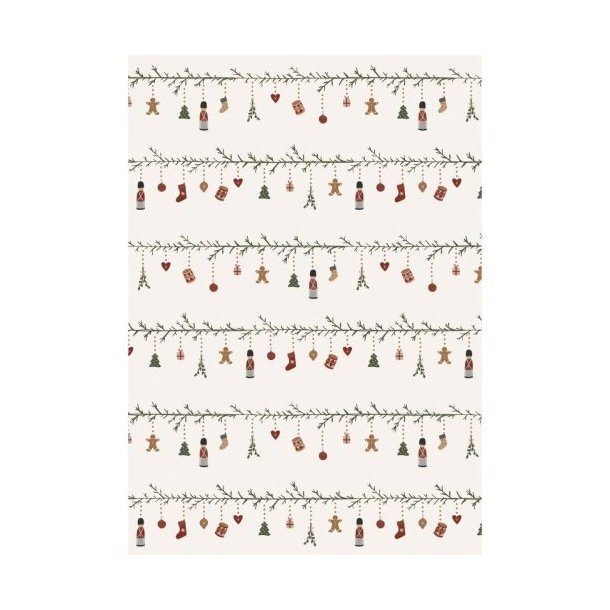 Gavepapir fra IB laursen med juleranker