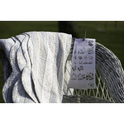 Klistermrker, 2 ark - 10,5 x 30 cm. - Hvide roser