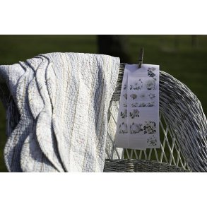 Klistermrker, 2 ark - 10,5 x 30 cm. - Hvide roser