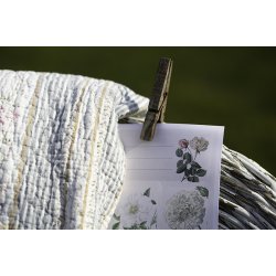 Klistermrker, 2 ark - 10,5 x 30 cm. - Hvide roser