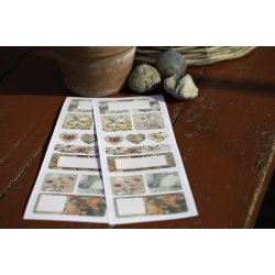 Klistermrker, 2 ark - 10,5 x 30 cm. - Hstblomst