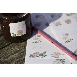 Klistermrker, 2 ark - 10,5 x 30 cm. - Roser