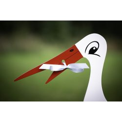 Stork 50 cm. Med aftagelige ben.